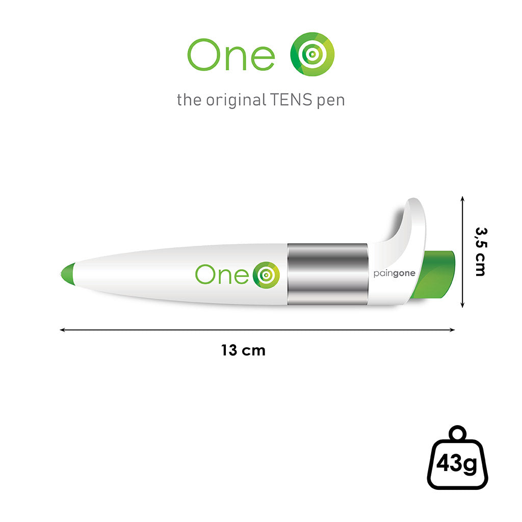 Paingone One product dimensions: 3.5 centimetres in height, 13 centimetres in length and 43 grams in weight