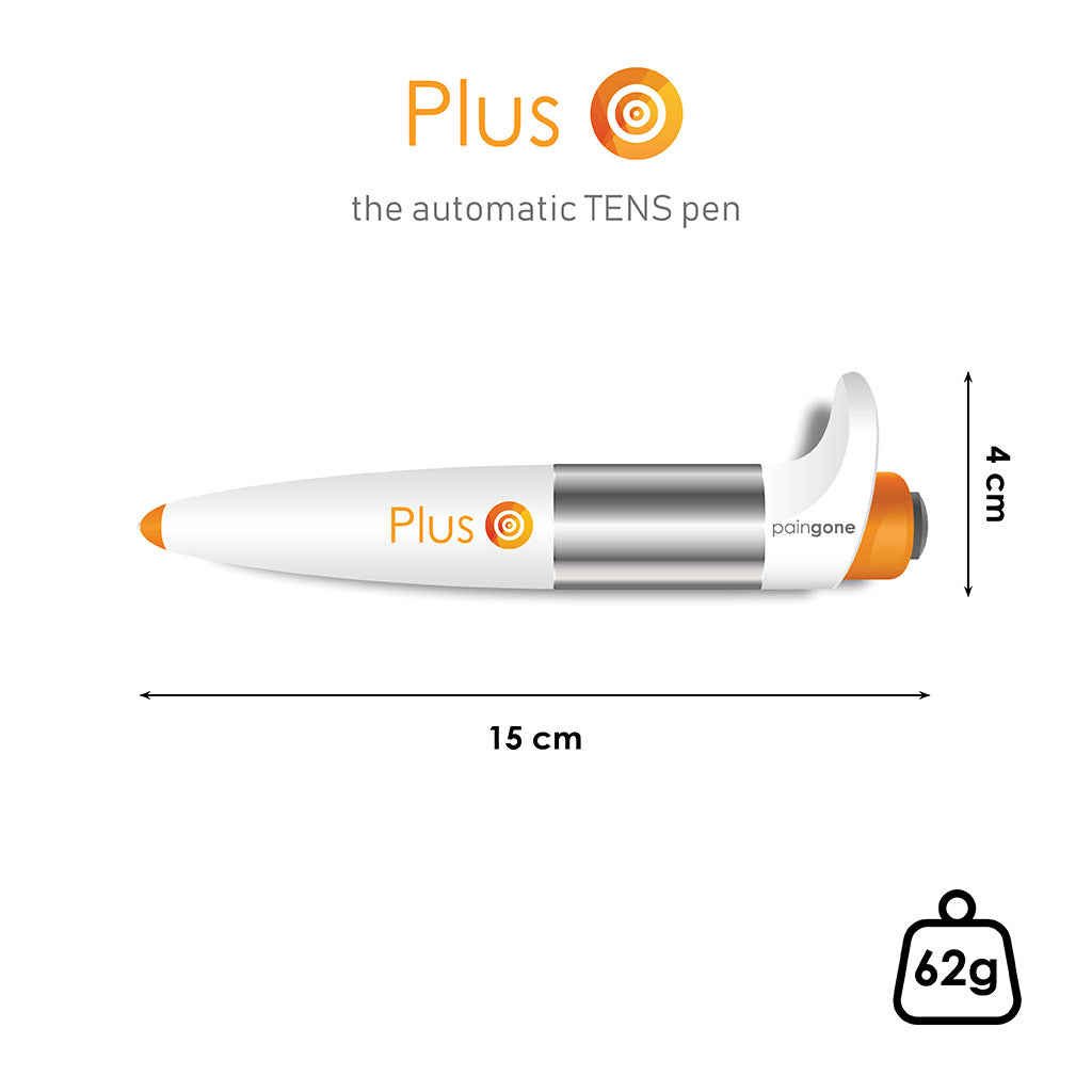 Paingone Plus dimensions: 4 centimetres in height, 15 centimetres in length and 62 grams in weight