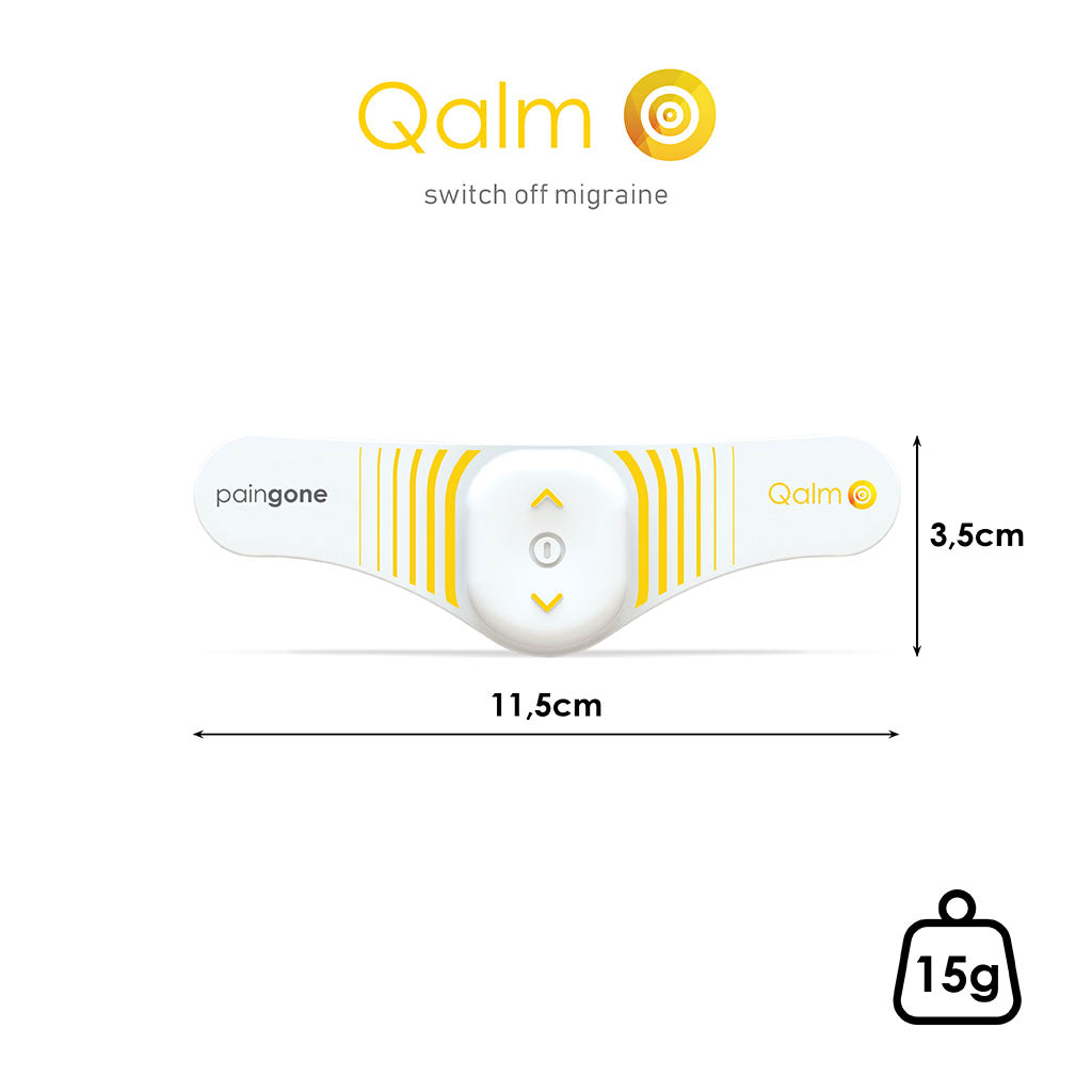 Paingone Qalm dimensions: 3.5 centimetres in height, 11.5 centimetres in length and 15 grams in weight
