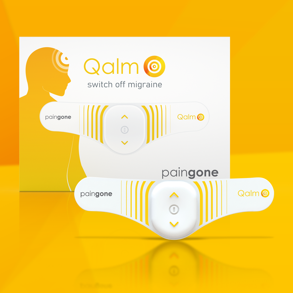 Paingone Qalm device with the box
