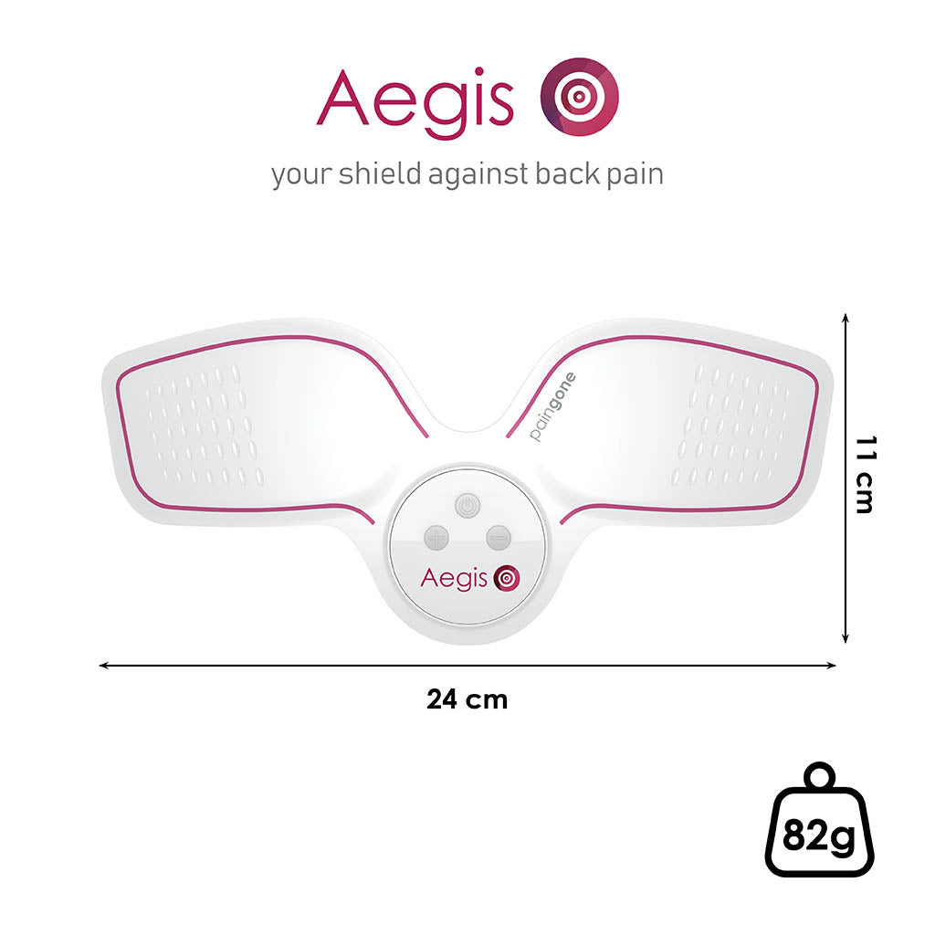 Paingone Easy dimensions: 11 centimetres in height, 24 centimetres and 82 grams in weight